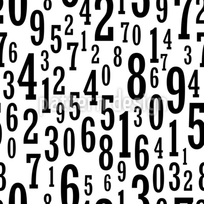 Prall gef&uuml;llte Zahlen Nahtloses Vektormuster