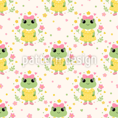 Groda flicka S&ouml;ml&ouml;s vektorm&ouml;nsterdesign