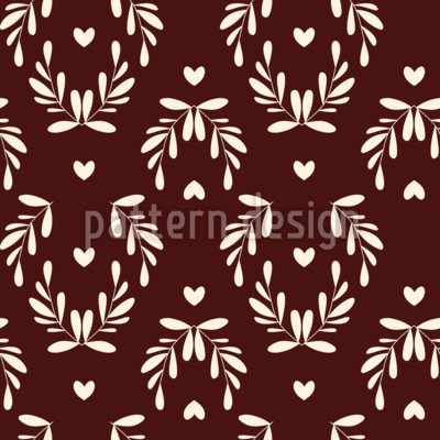 Hj&auml;rtfull botanisk folkdesign S&ouml;ml&ouml;s vektorm&ouml;nsterdesign