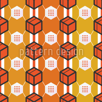 Ritmik İzometrik Izgara Dikişsiz Vekt&ouml;r Desen Tasarımı