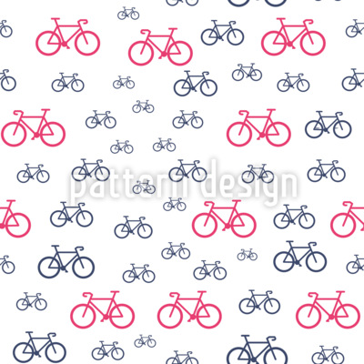 Bicicletas por todas partes Estampado Vectorial Sin Costura