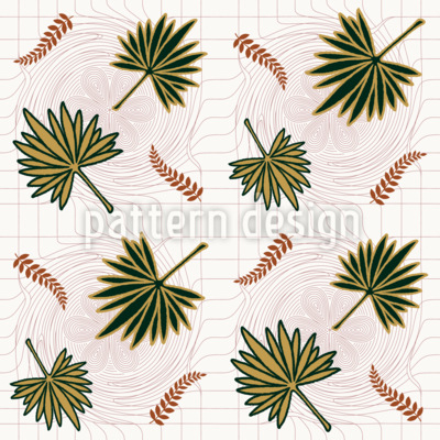 パームリーフヘブン シームレスなベクトルパターン設計