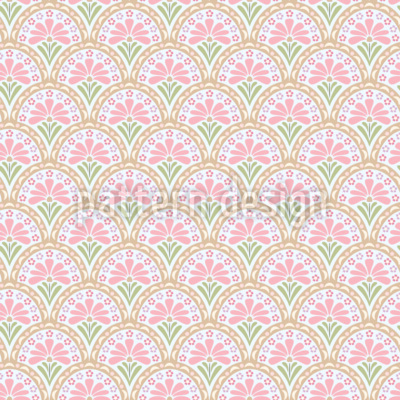 Vieira floral vintage Estampado Vectorial Sin Costura