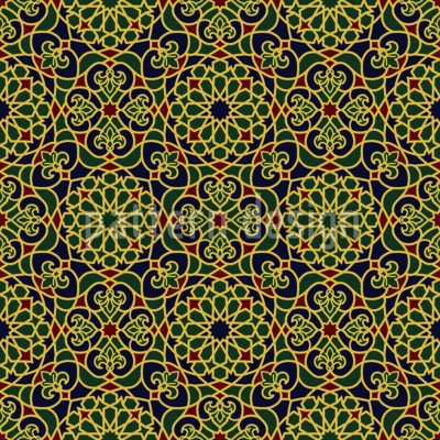 Arabian Wall Design Seamless Vector Pattern Design