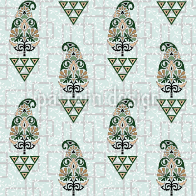 Serene Paisley Heritage Seamless Vector Pattern Design