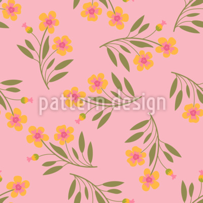 Blooming Branches Seamless Vector Pattern Design