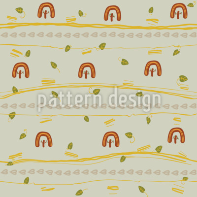 Doodle Stripes Seamless Vector Pattern Design