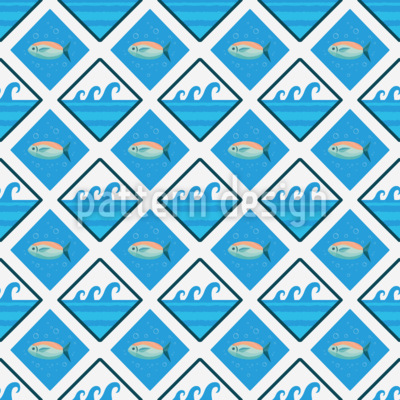 Ocean Tile Seamless Vector Pattern Design