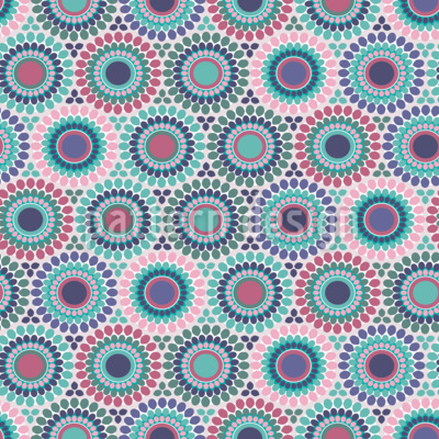 Kronblad Mandala  S&oslash;ml&oslash;s vektorm&oslash;nsterdesign