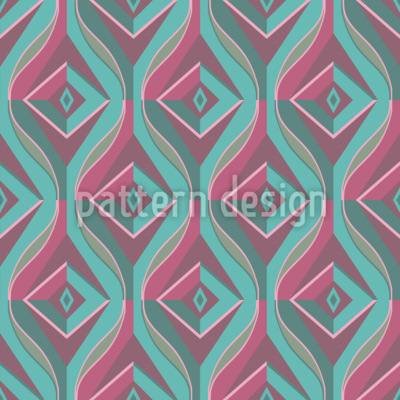 Azulejos ondulados Estampado Vectorial Sin Costura