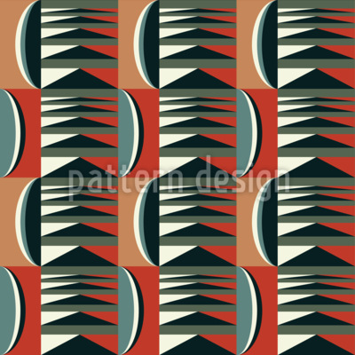 Abstrakte Wellen und Dreiecke Nahtloses Vektormuster