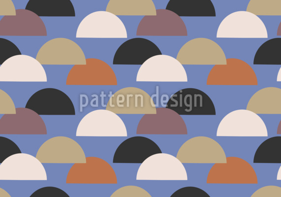 Half Circle Geometry Seamless Vector Pattern Design