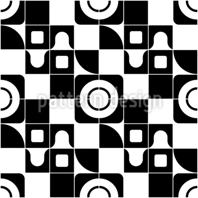 Mosaico geom&eacute;trico monocrom&aacute;tico Design de padr&atilde;o vetorial sem costura