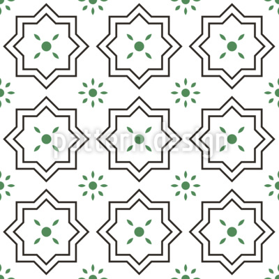 Azulejo con forma de estrella de ocho puntas Estampado Vectorial Sin Costura