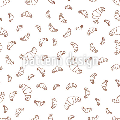 Kruvasan Cenneti Dikişsiz Vekt&ouml;r Desen Tasarımı