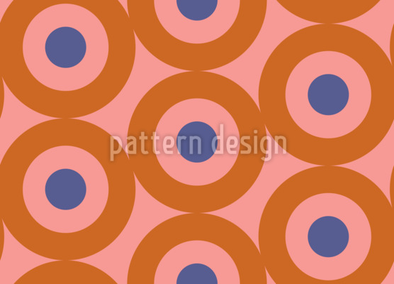 Puntos circulares retro Estampado Vectorial Sin Costura