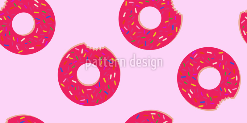 A la rosquilla le falta un bocado Estampado Vectorial Sin Costura