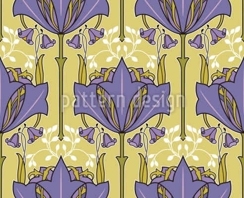 Flores evanescentes Estampado Vectorial Sin Costura