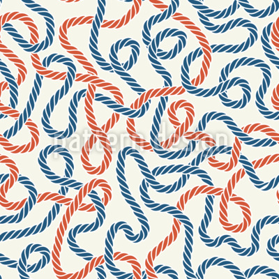 Verheddertes Seeseil Nahtloses Vektormuster