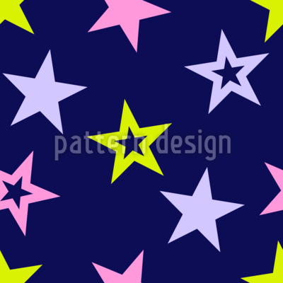 Noche de Star Pop Estampado Vectorial Sin Costura
