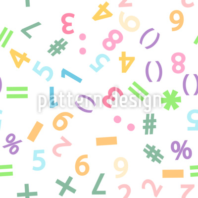 Mathematisches Symbol Salat Nahtloses Vektormuster