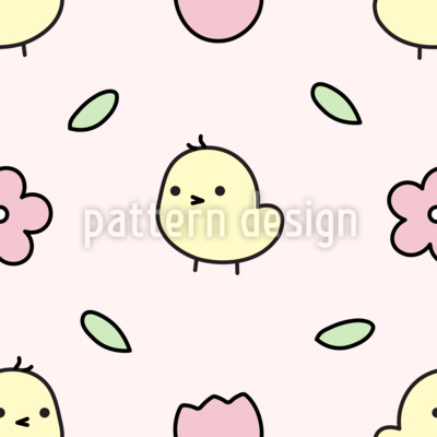 Baby Pollito Doodles Estampado Vectorial Sin Costura