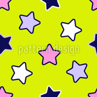 Mezcla Star Outline Estampado Vectorial Sin Costura