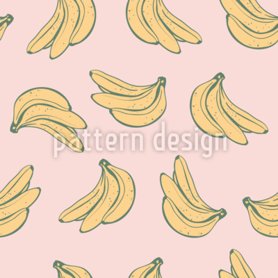A Bunch of Pastel Bananas Seamless Vector Pattern Design