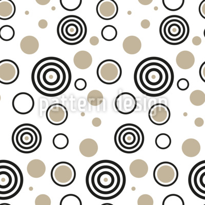 Elegant Geometric Circles Seamless Vector Pattern Design