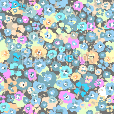 Winzige Wiesenblumen Nahtloses Vektormuster