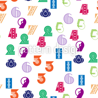 Algebra And Numbers Seamless Vector Pattern Design