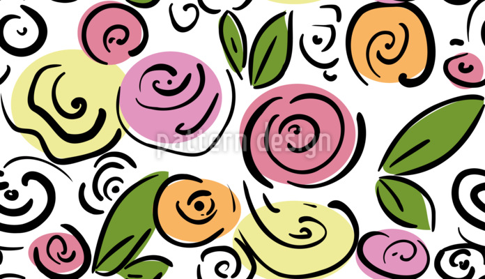 抽象花园 无缝矢量模式设计