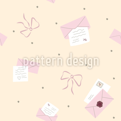 Cartas de amor caprichosas Design de padr&atilde;o vetorial sem costura