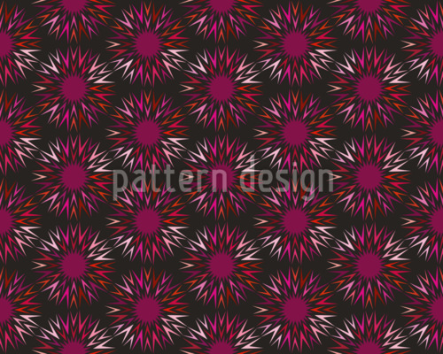 Stekelige bloemen Naadloos vectorpatroon ontwerp