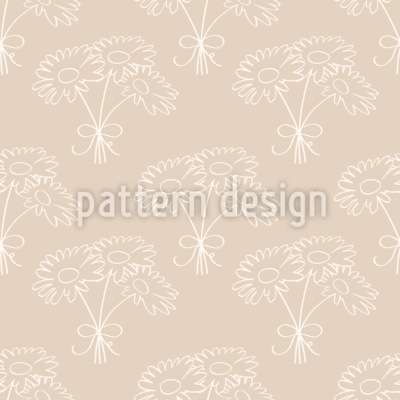 Bouquet minimalista de arte lineal Estampado Vectorial Sin Costura