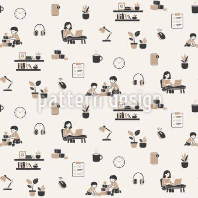 أسلوب حياة المكتب المنزلي تصميم نمط ناقلات سلس
