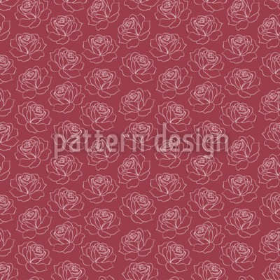 Elegante Linienkunst mit Rosenbl&uuml;ten Nahtloses Vektormuster