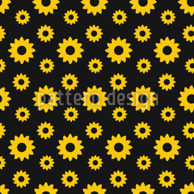 Flores de girasol Estampado Vectorial Sin Costura