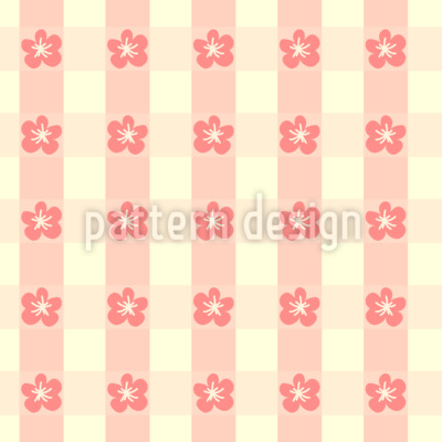 Blume Gingham Nahtloses Vektormuster
