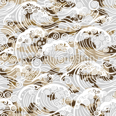 Ondas de camuflagem Design de padr&atilde;o vetorial sem costura
