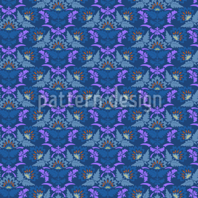Ornamentos florais exuberantes Design de padr&atilde;o vetorial sem costura