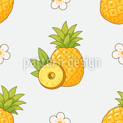 Ananas in fiore disegni vettoriali senza cuciture