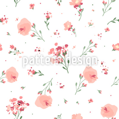 Dainty Field Flowers Motif Vectoriel Sans Couture