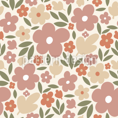 Fleurs en sourdine Motif Vectoriel Sans Couture