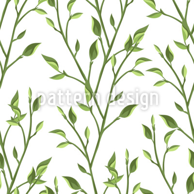 Planta de primavera Design de padr&atilde;o vetorial sem costura