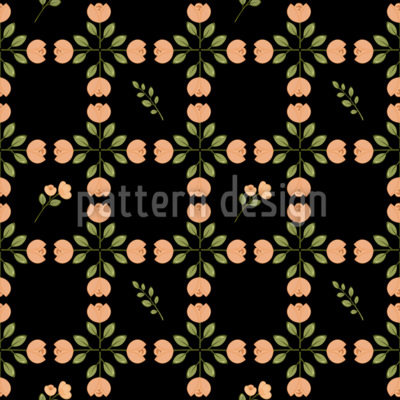 Grade de tulipas Design de padr&atilde;o vetorial sem costura