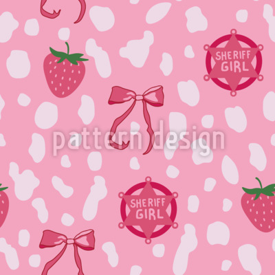 Esth&eacute;tique Girly Cowboy Motif Vectoriel Sans Couture
