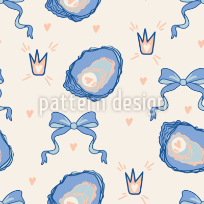 Koninklijke oesters Naadloos vectorpatroon ontwerp