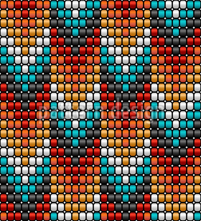 Aztec perler S&oslash;ml&oslash;s design med vektor