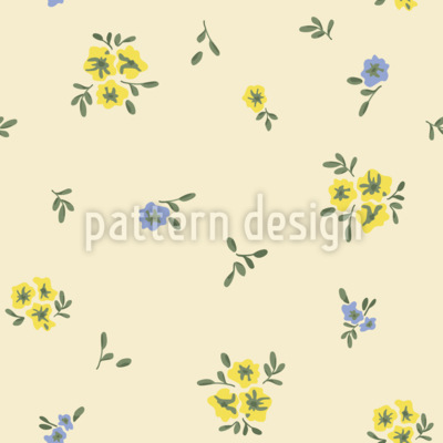 Cottagecore Wildblumen Nahtloses Vektormuster